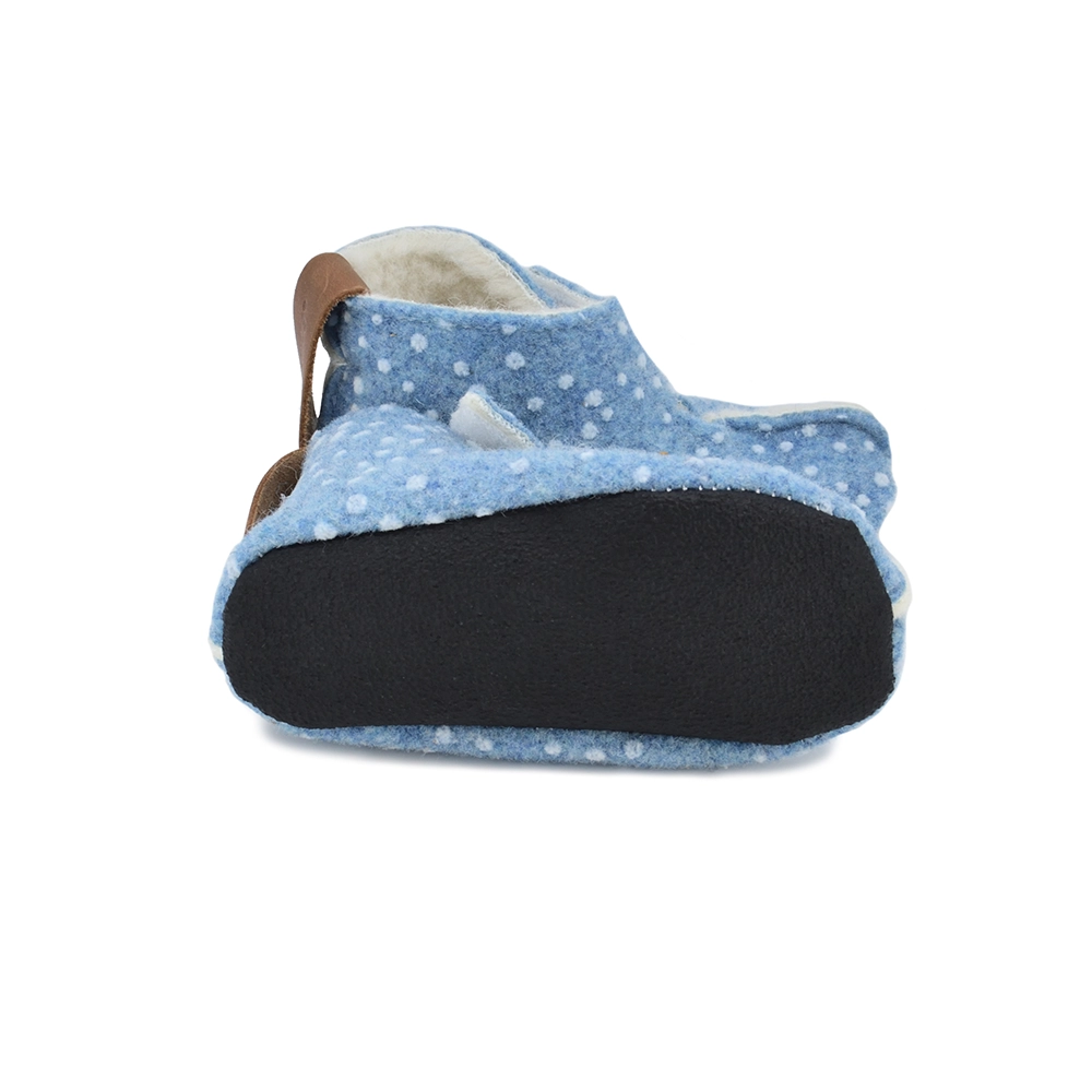 Kaku otroški volneni copati - Blue Dots - slika 3