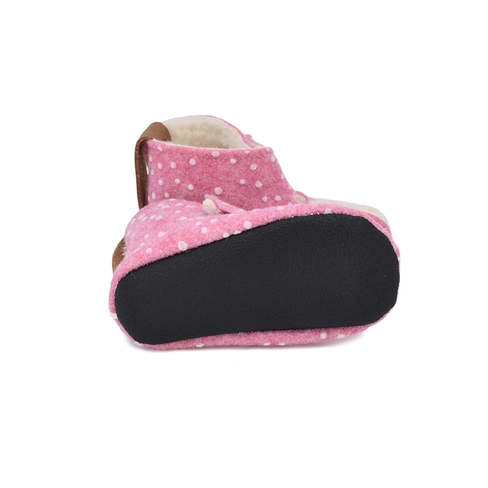 Kaku otroški volneni copati - Pink Dots - slika 3