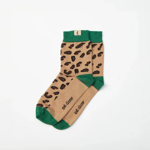 Nogavice Leopard - Green & Brown