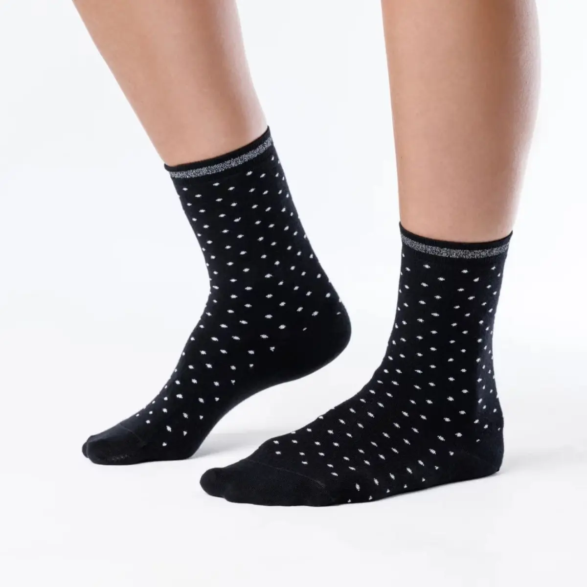 Nogavice Stardust Dots - Black